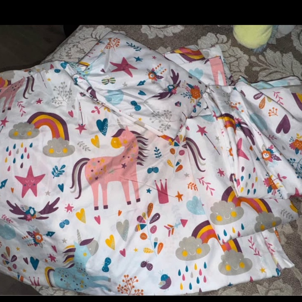 Colorful Unicorn and Rainbow Curtains